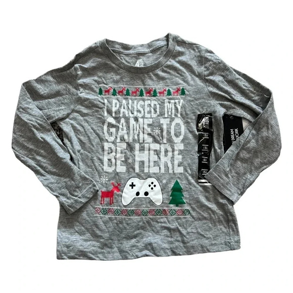 ADTN Gray Holiday Gaming Tee 5 - Picture 1 of 2